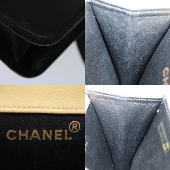 CHANEL Matelasse Hand Bag Leather Beige CC Auth 68905A - Picture 16 of 16